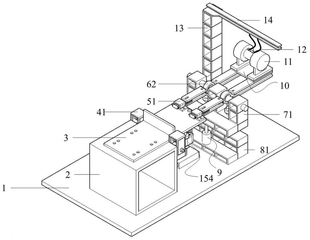 Fatigue test device with controllable application of multiaxial stress on welded seam and its application method