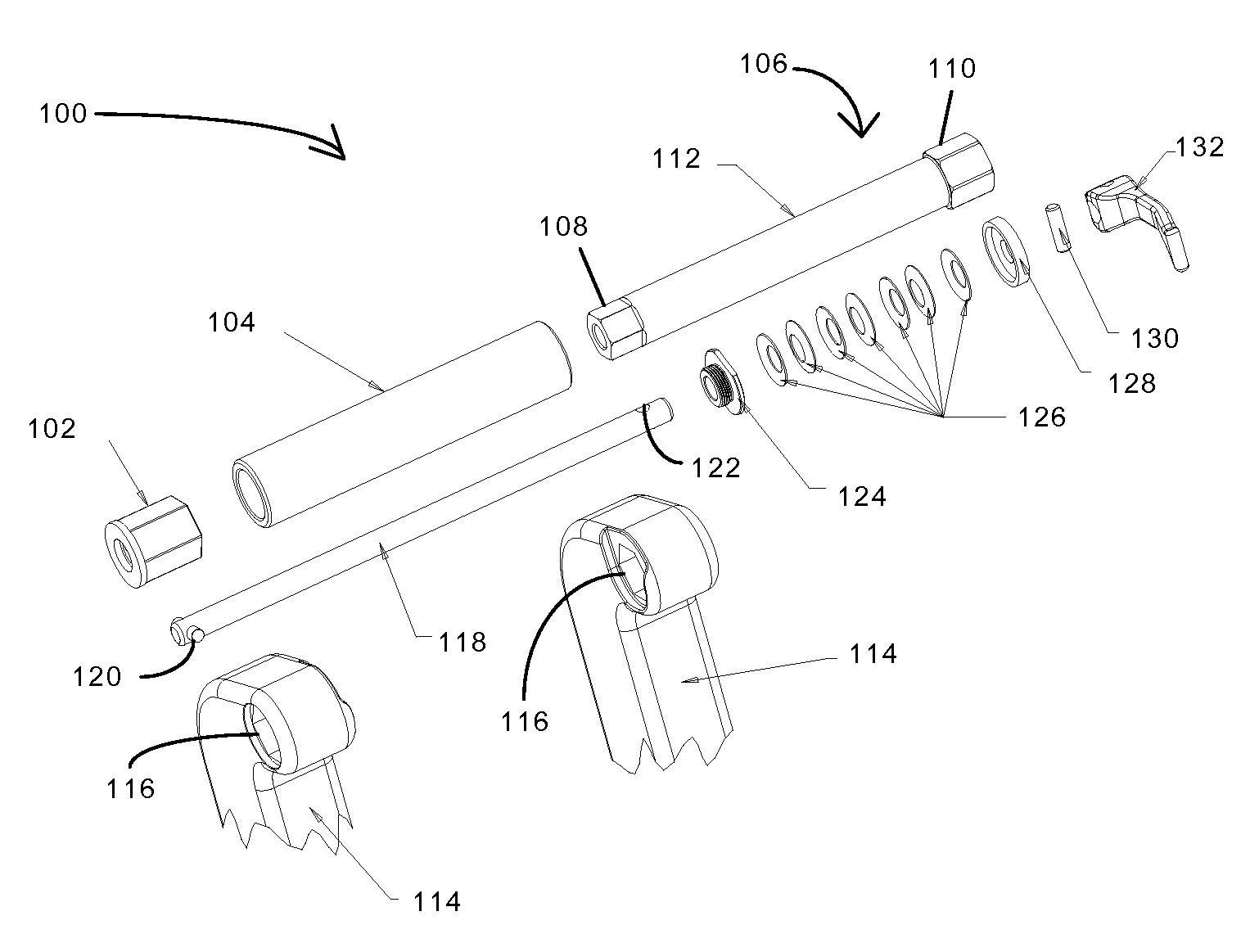 Apparatus for twist-to-lock retention of a wheel