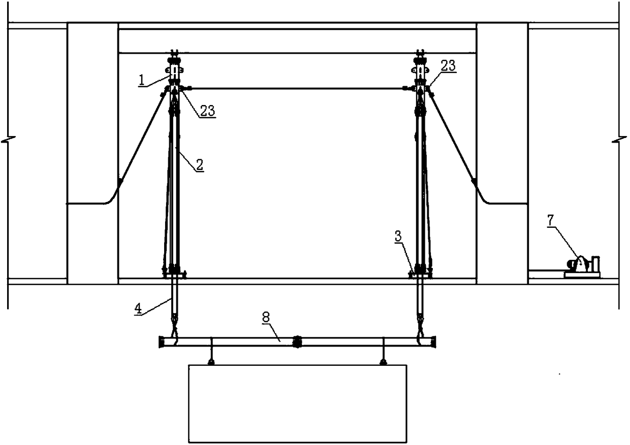 A hoisting device and hoisting method for external transportation of super high-rise buildings