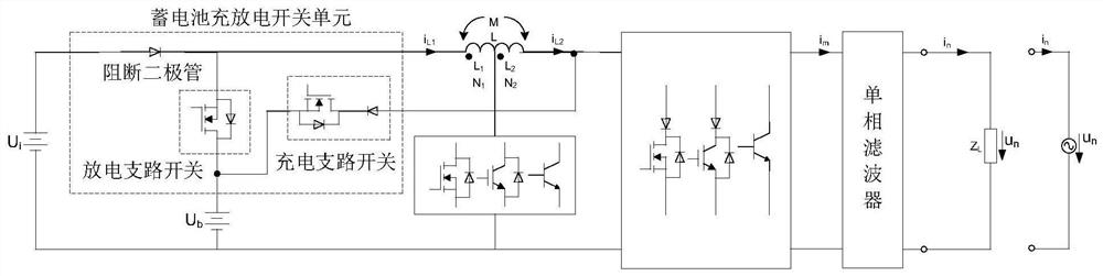 Single-stage single-phase high-gain step-up three-port integrated inverter