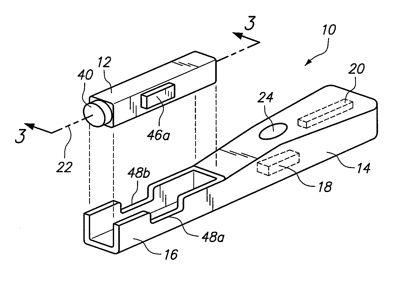 Cassette for a hidden injection needle