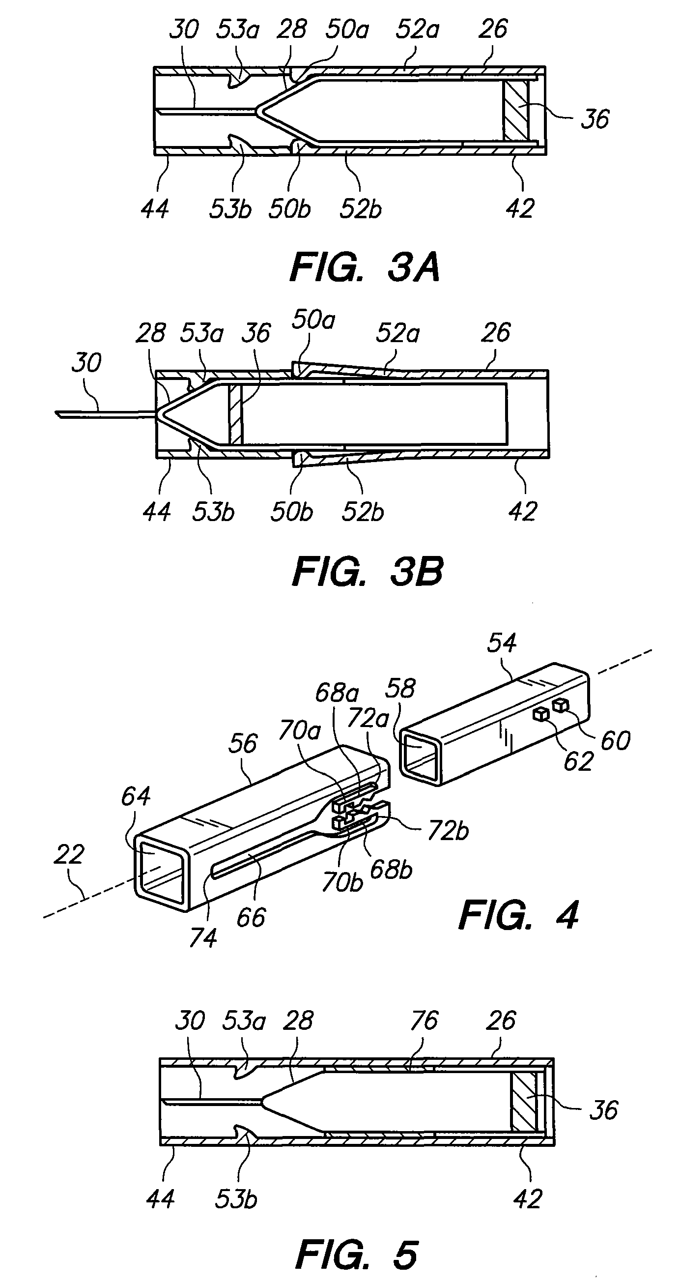 Cassette for a hidden injection needle