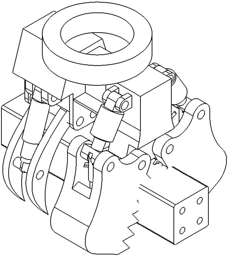 Multifunctional clamping, shearing and grasping integrated engineering accessory