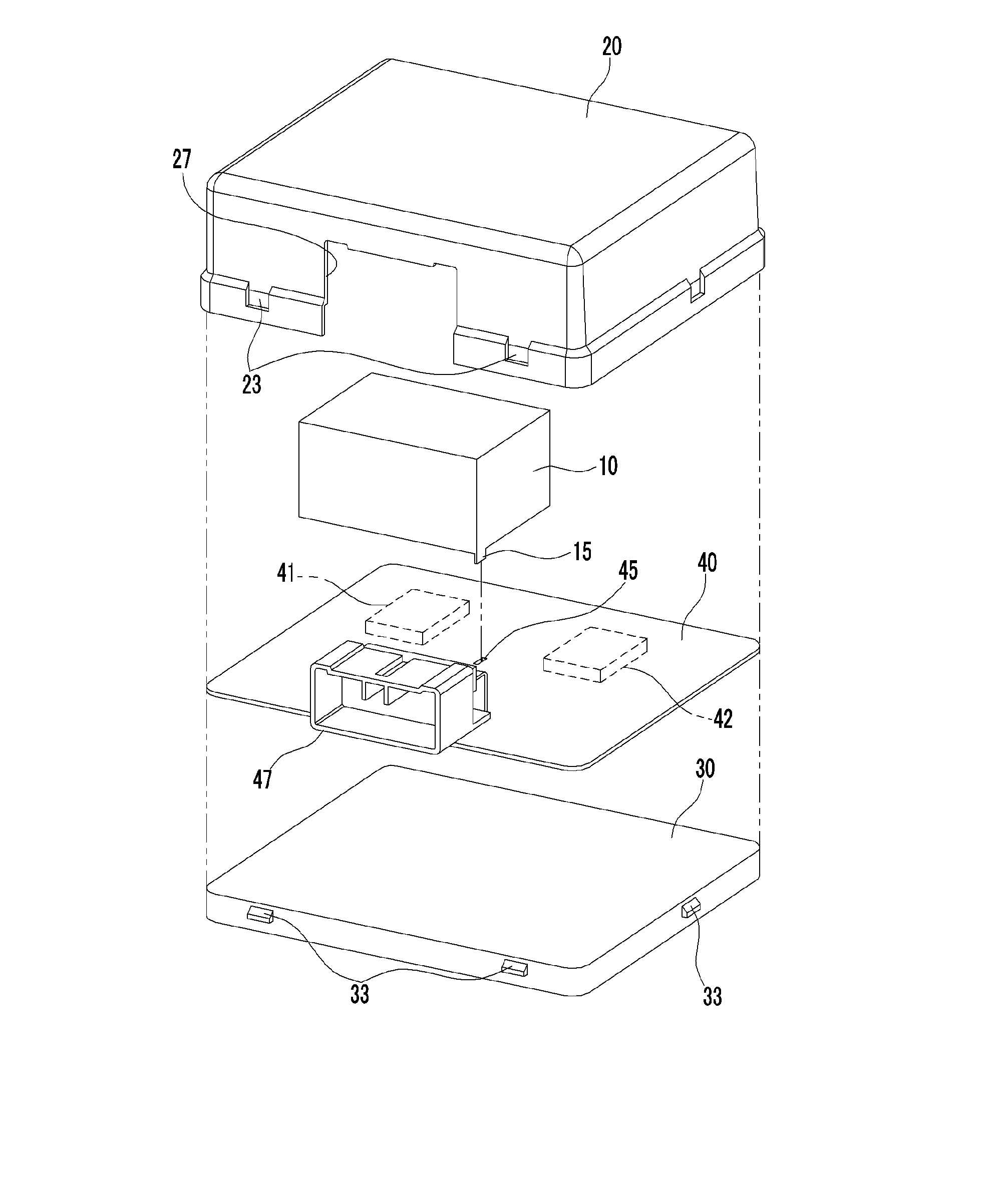 Electromagnetic wave shielding case