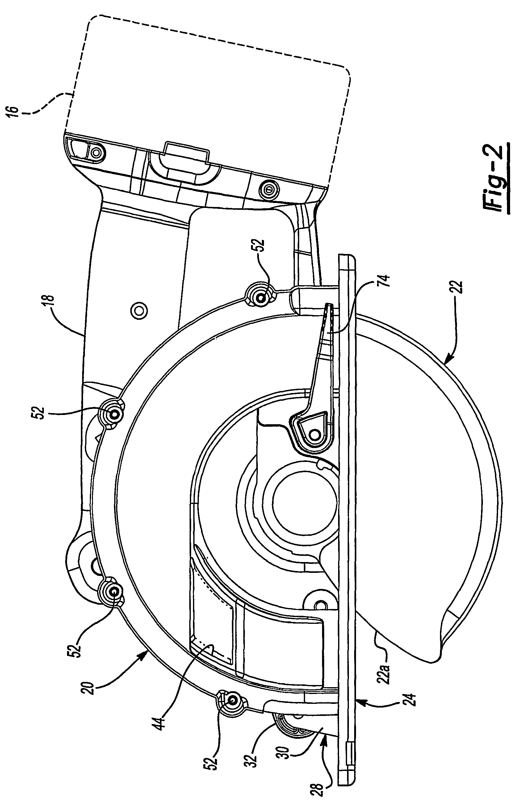 Metal cutting circular saw with integral sight window