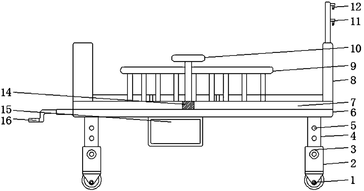 Dual-shaking bed with hanging type bedside