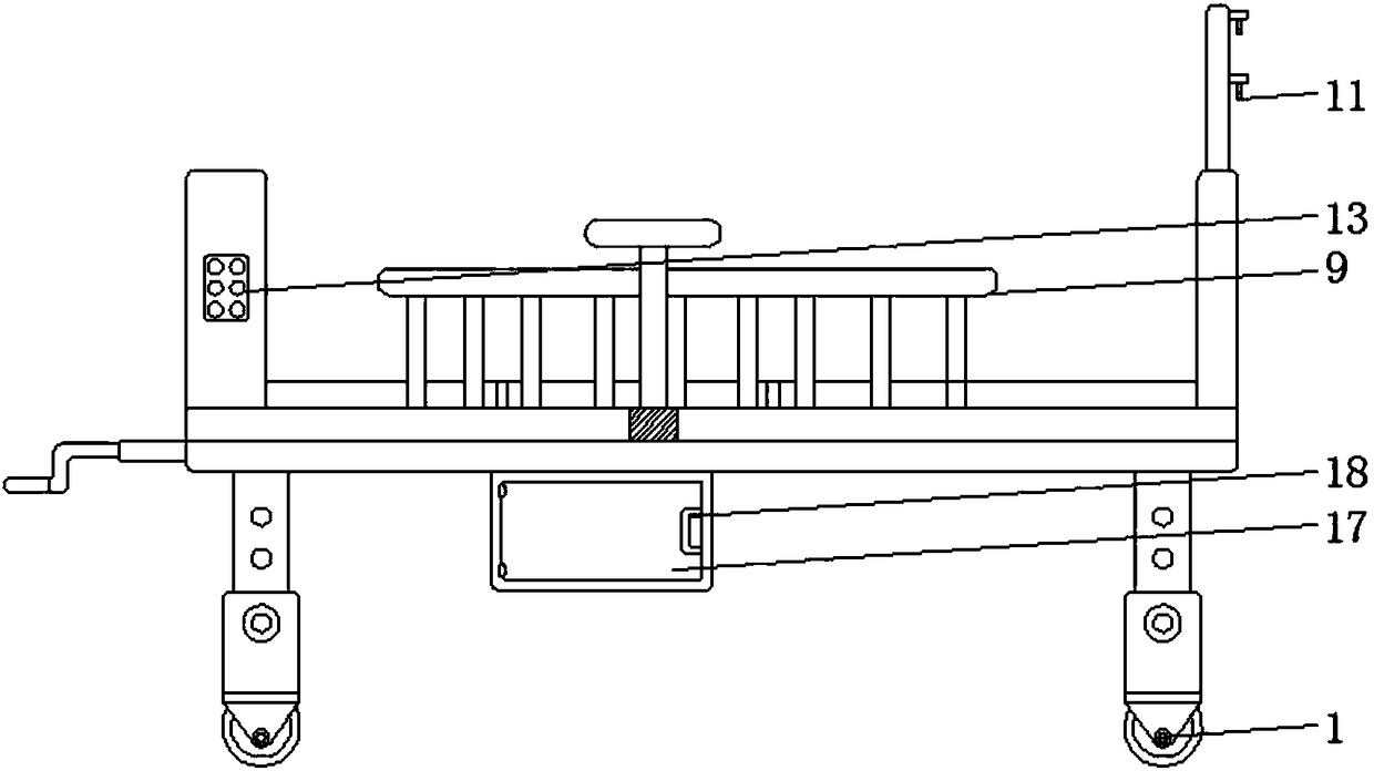 Dual-shaking bed with hanging type bedside