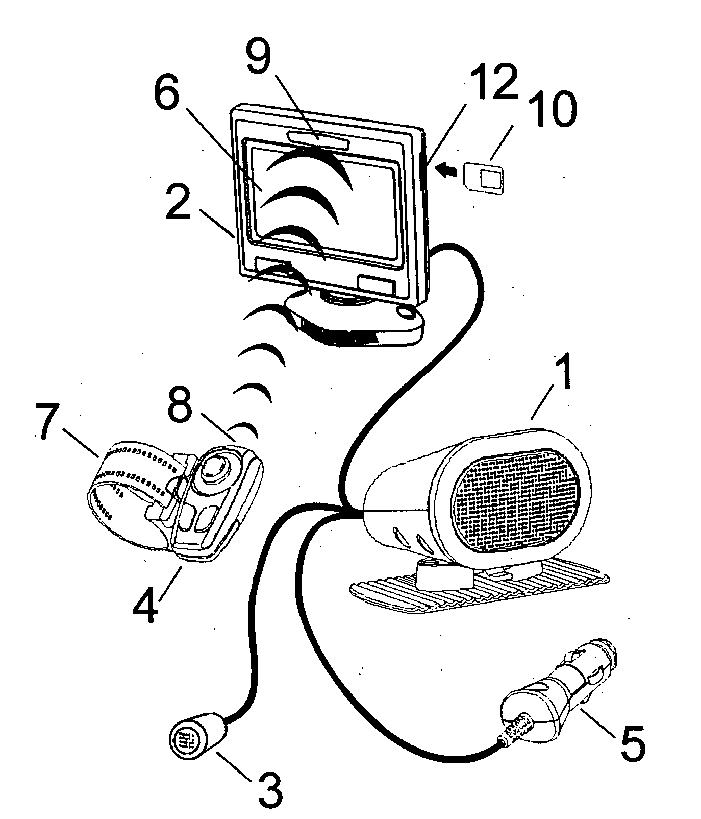 Universal hands-free device for mobile phone with BLUETOOTH