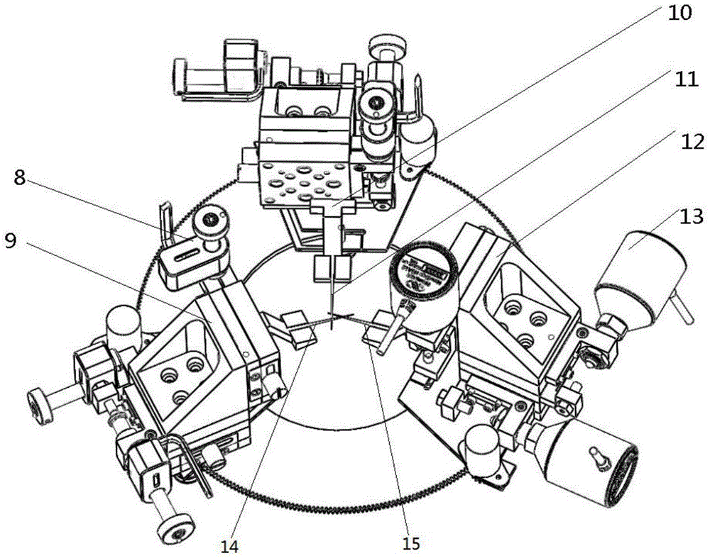 Cooperative operation device for micro-nano operation robot and its operation method for microinjection