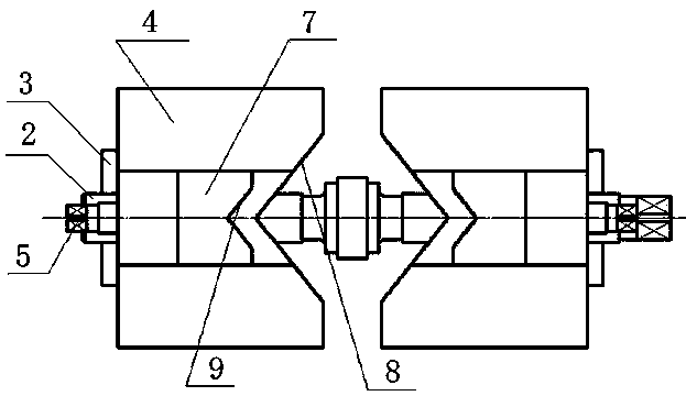 Square workpiece compound fixture of milling machine