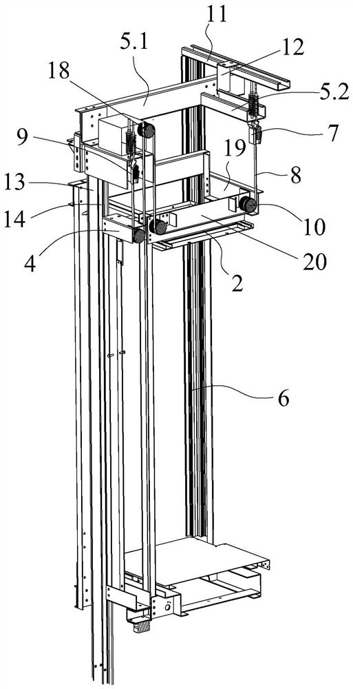 Right-angle door opening elevator