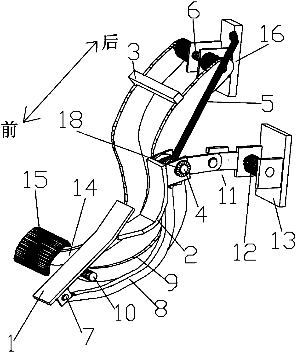 Brake and accelerator combination pedal and acceleration and brake method thereof