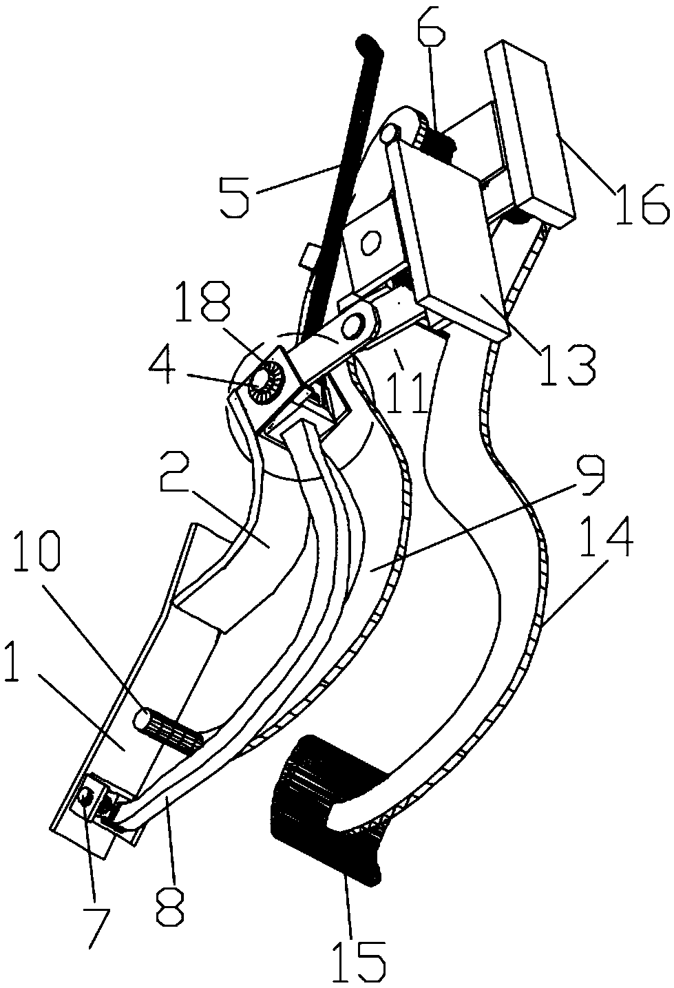 Brake and accelerator combination pedal and acceleration and brake method thereof