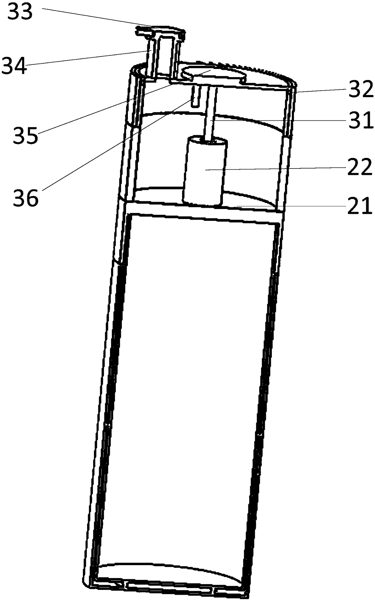 Dual-cup-lid vacuum cup capable of displaying temperature