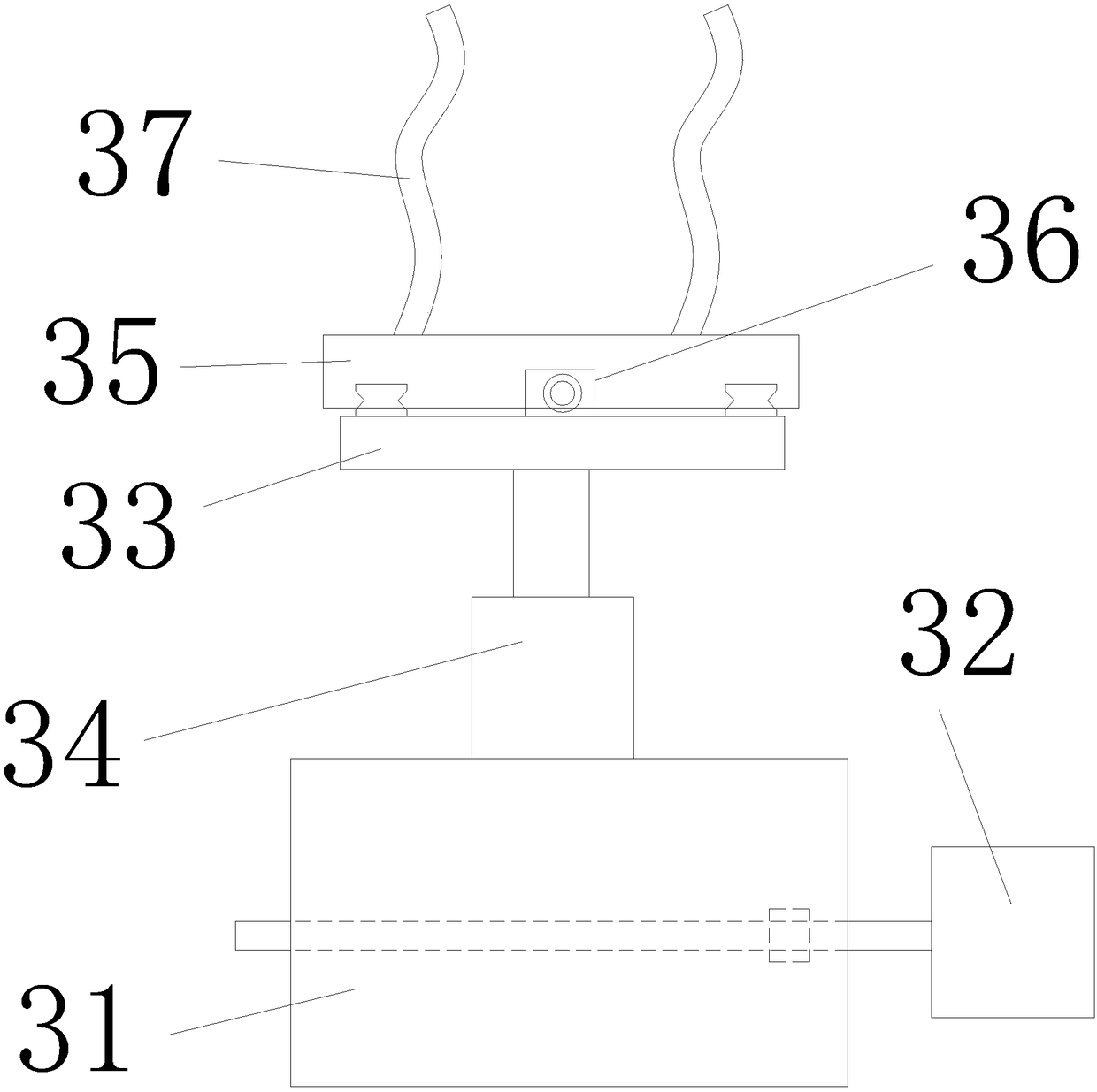 Positioning, opening and clamping device for minimally invasive total hip arthroplasty