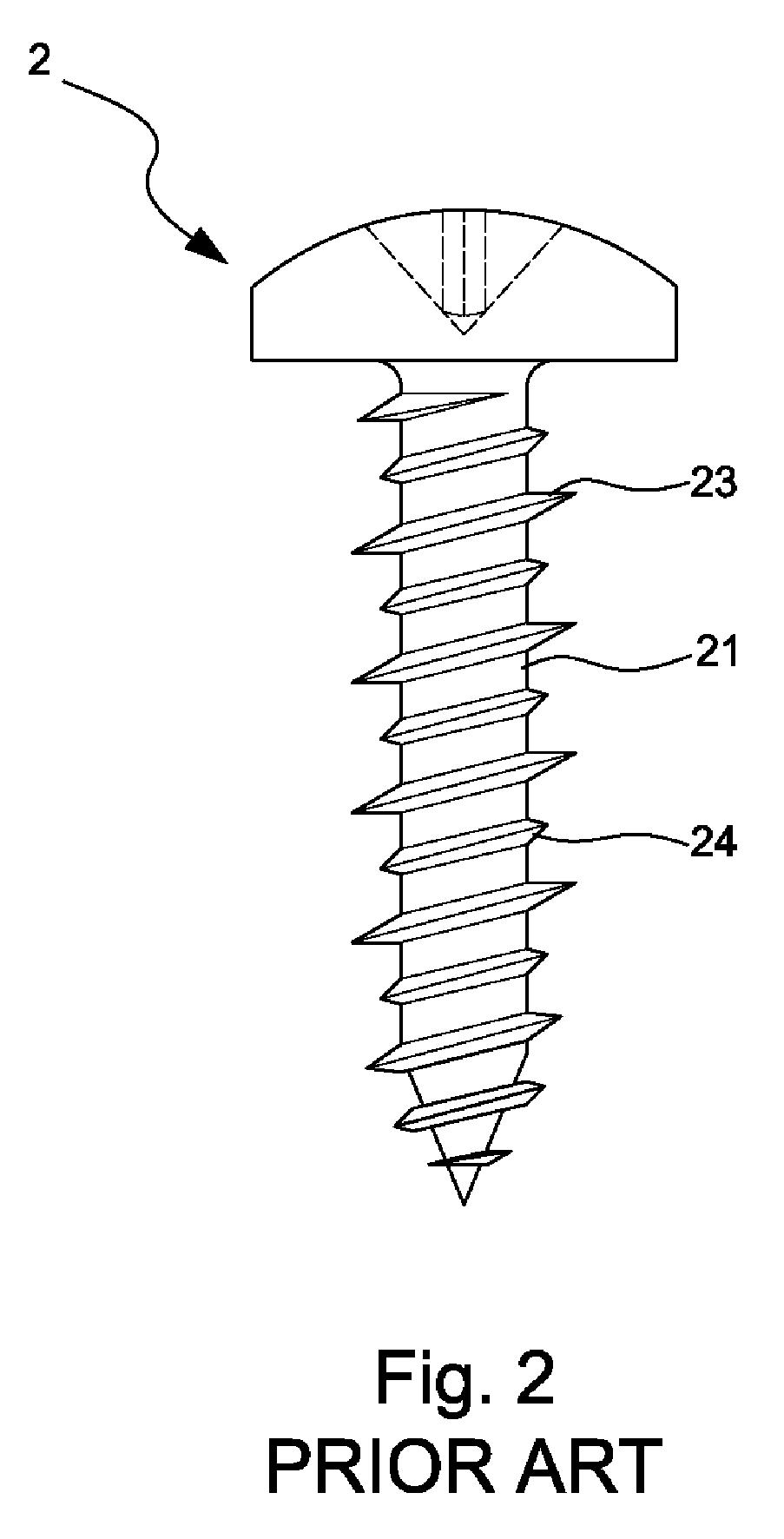 Screw for plastic articles