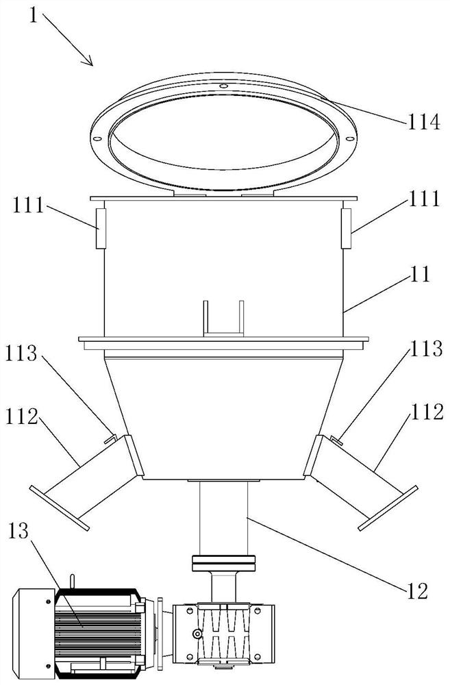 Stirring and crushing unit and 3D printing waste recovery device