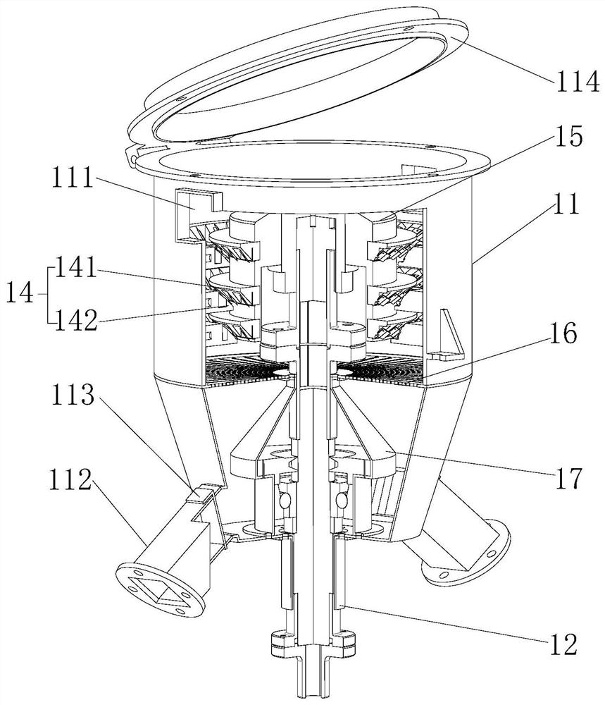 Stirring and crushing unit and 3D printing waste recovery device