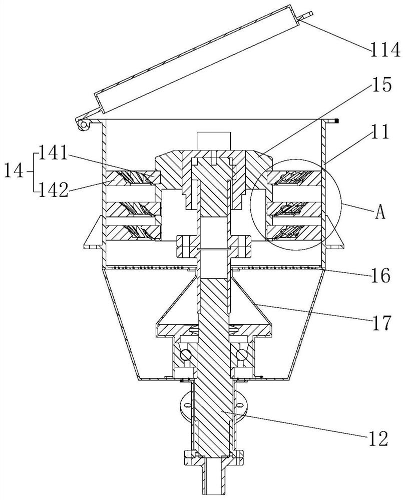 Stirring and crushing unit and 3D printing waste recovery device