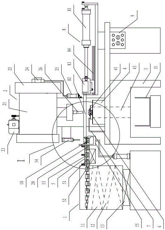 Automatic feeding and grabbing device for automatic trimming machine