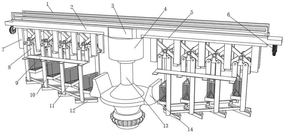 Mud scraping device for sedimentation tank of water purification plant