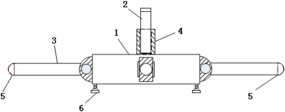 Small-sized unmanned plane camera orientation calibrating device and calibrating method