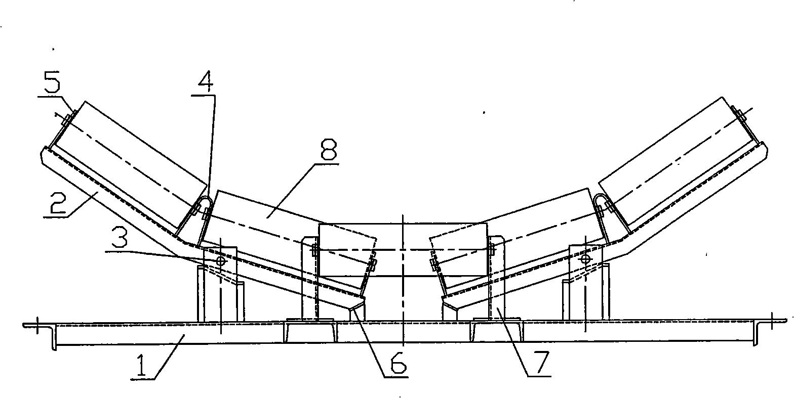 Conveyor belt self-adapting adjusting apparatus of belt conveyor