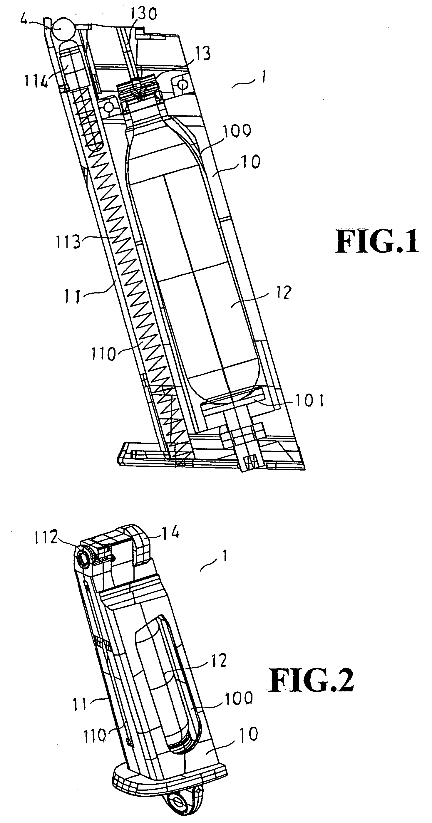 Cartridge magazine assembly for air guns and paintball guns