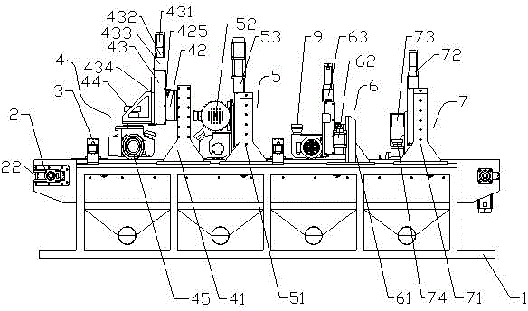 Linear combined grinding machine