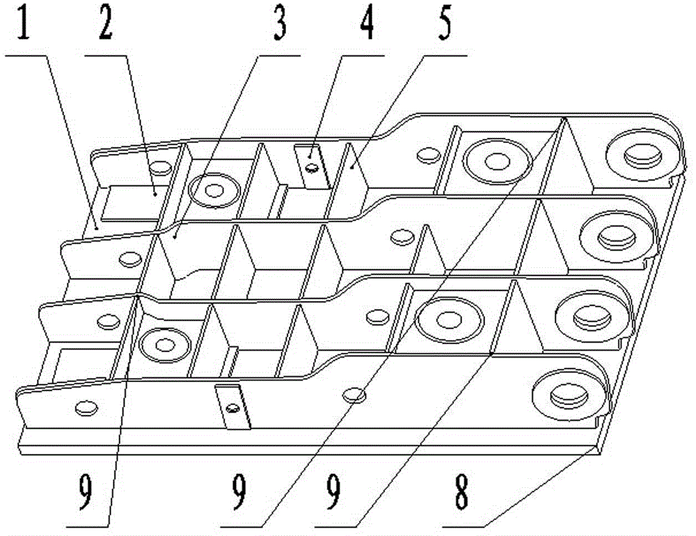 Offline detecting type automatic welding method used for large-scale complex box type structural member