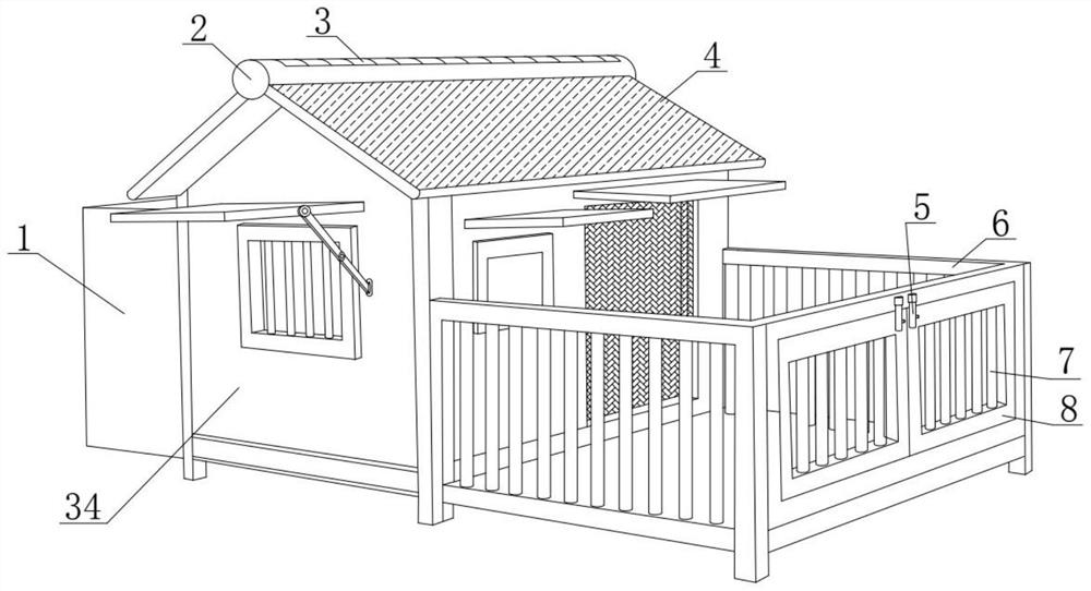 Intelligent pet house with automatic feeding and water storage functions and implementation method thereof