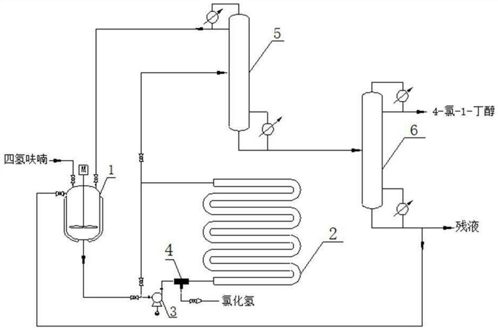 A kind of method for continuously preparing 4-chloro-1-butanol