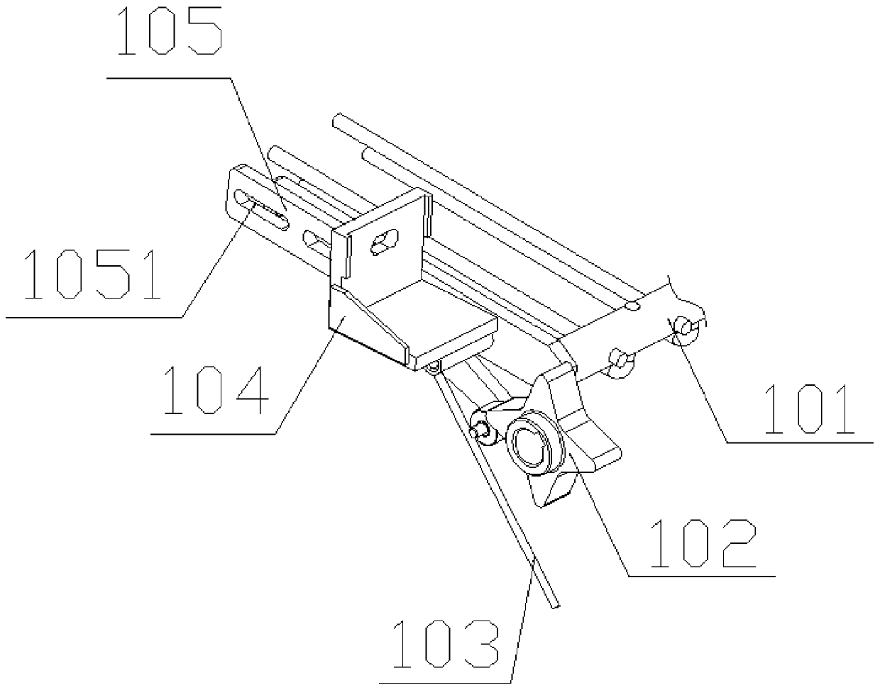 Active oscillating type material scattering mechanism