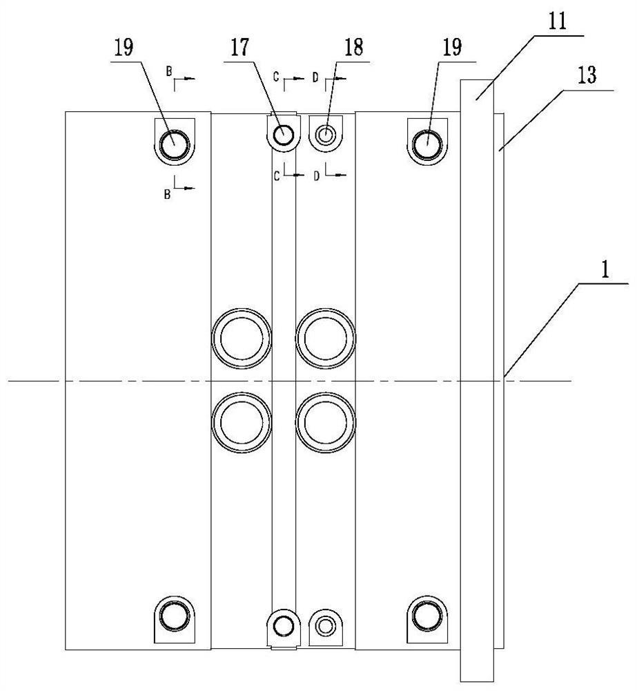 A processing method of a bearing seat shell with a small orifice and a large cavity