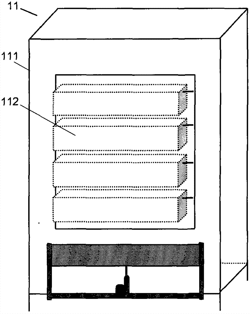 Large-capacity vending machine and vending process