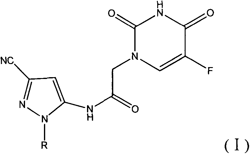 Halobenzene cyano pyrazol compound with insecticidal action as well as preparation method and application