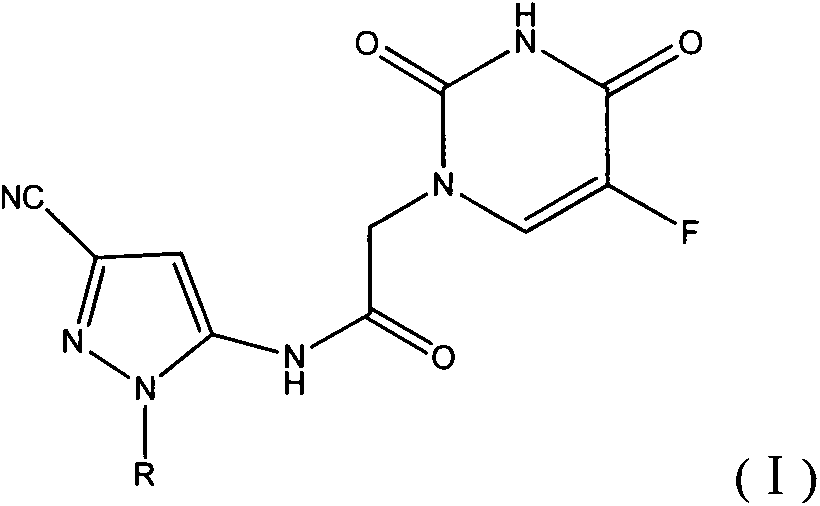 Halobenzene cyano pyrazol compound with insecticidal action as well as preparation method and application