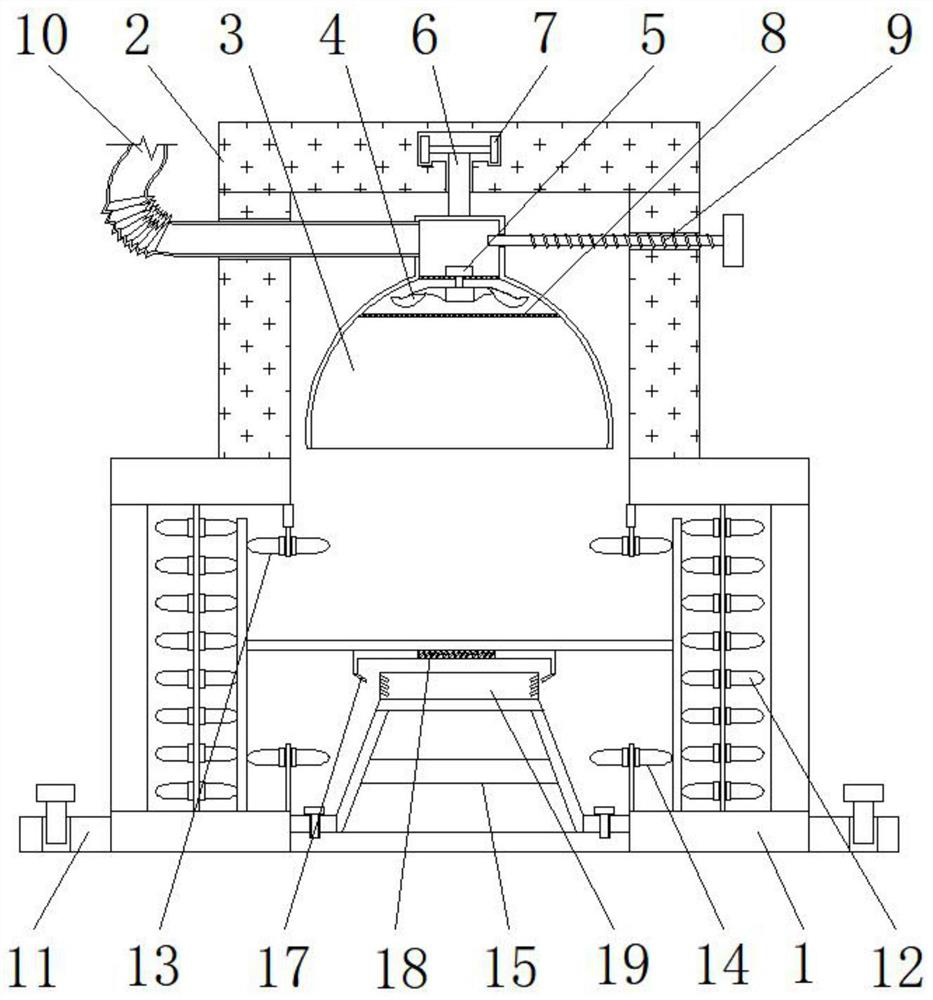 H-shaped steel forming and assembling workbench capable of absorbing smoke