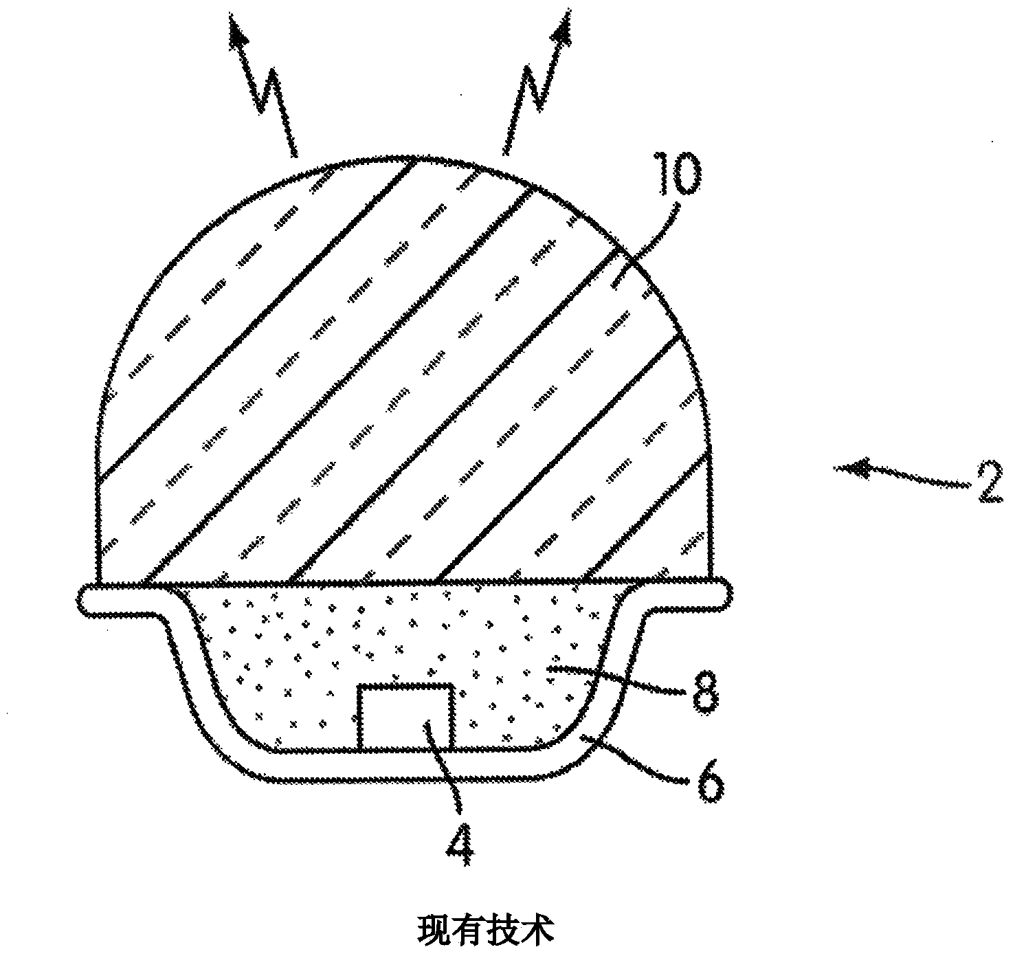 Linear led lighting arrangement including light emitting phosphor