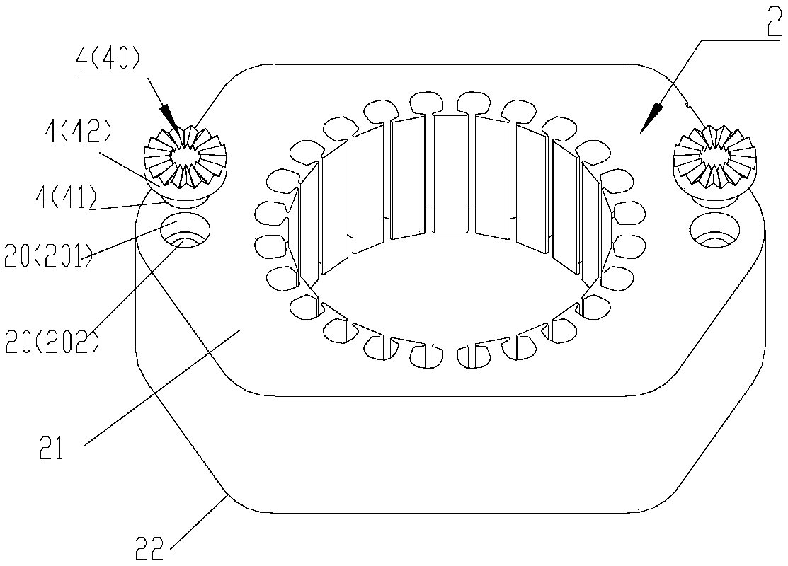 Motor installing structure and compressor