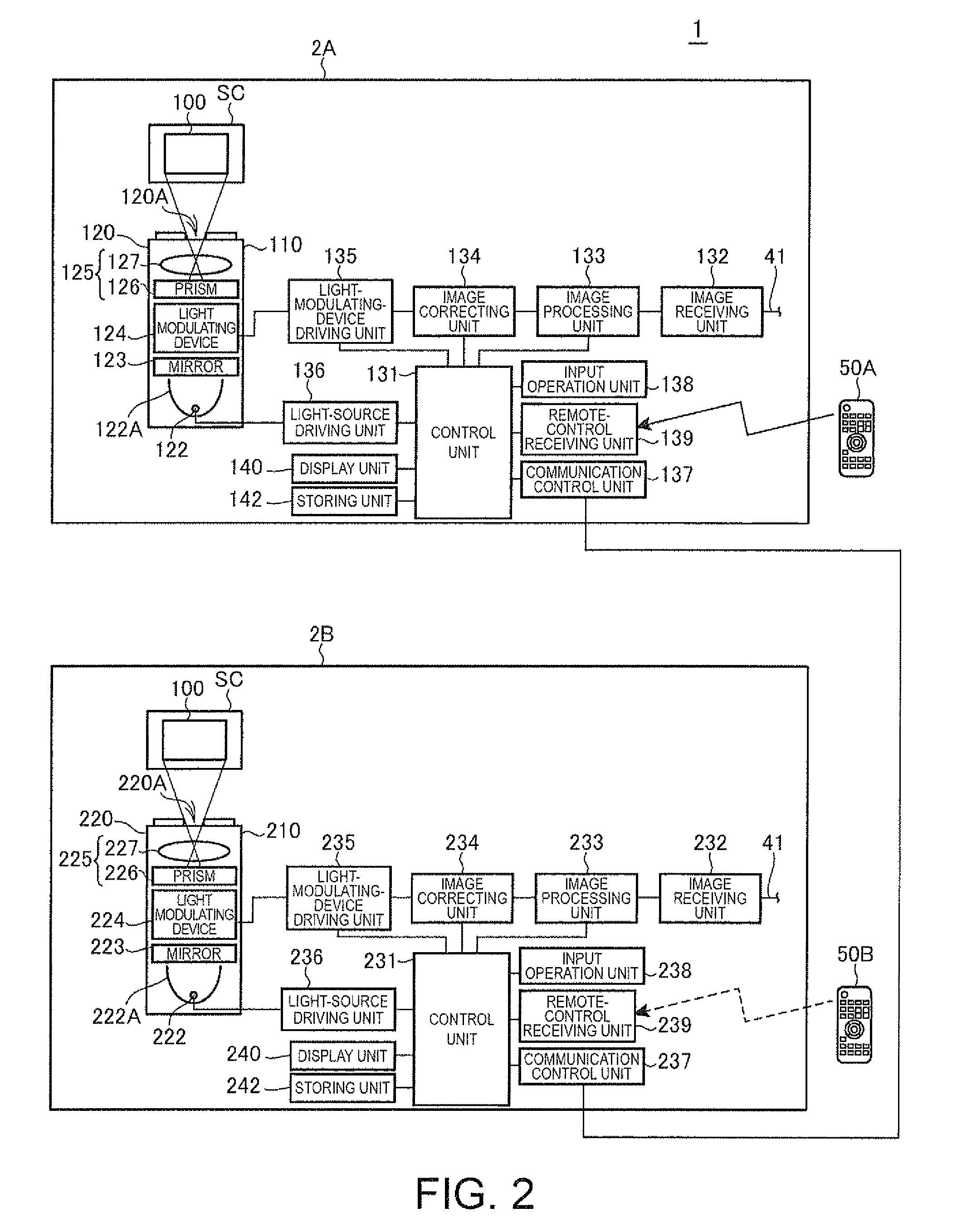 Projector and control method for the projector