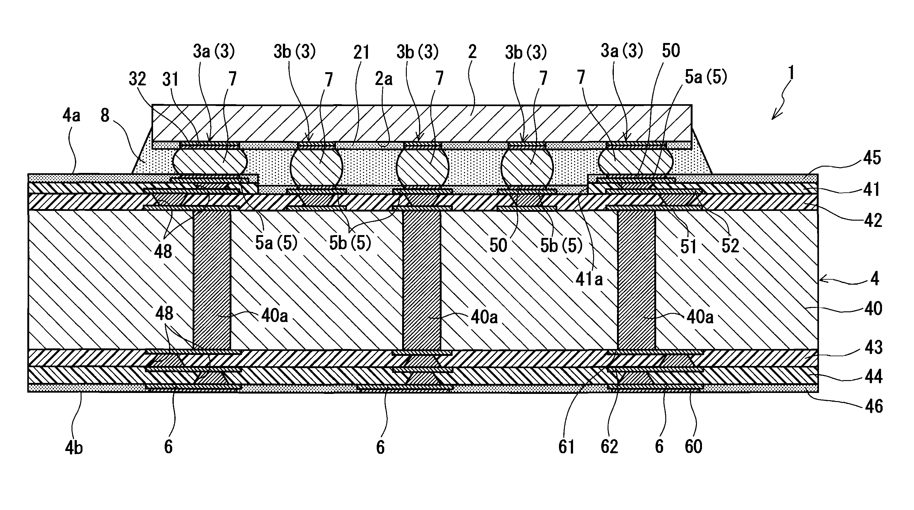 Semiconductor device, and method of manufacturing multilayer wiring board and semiconductor device