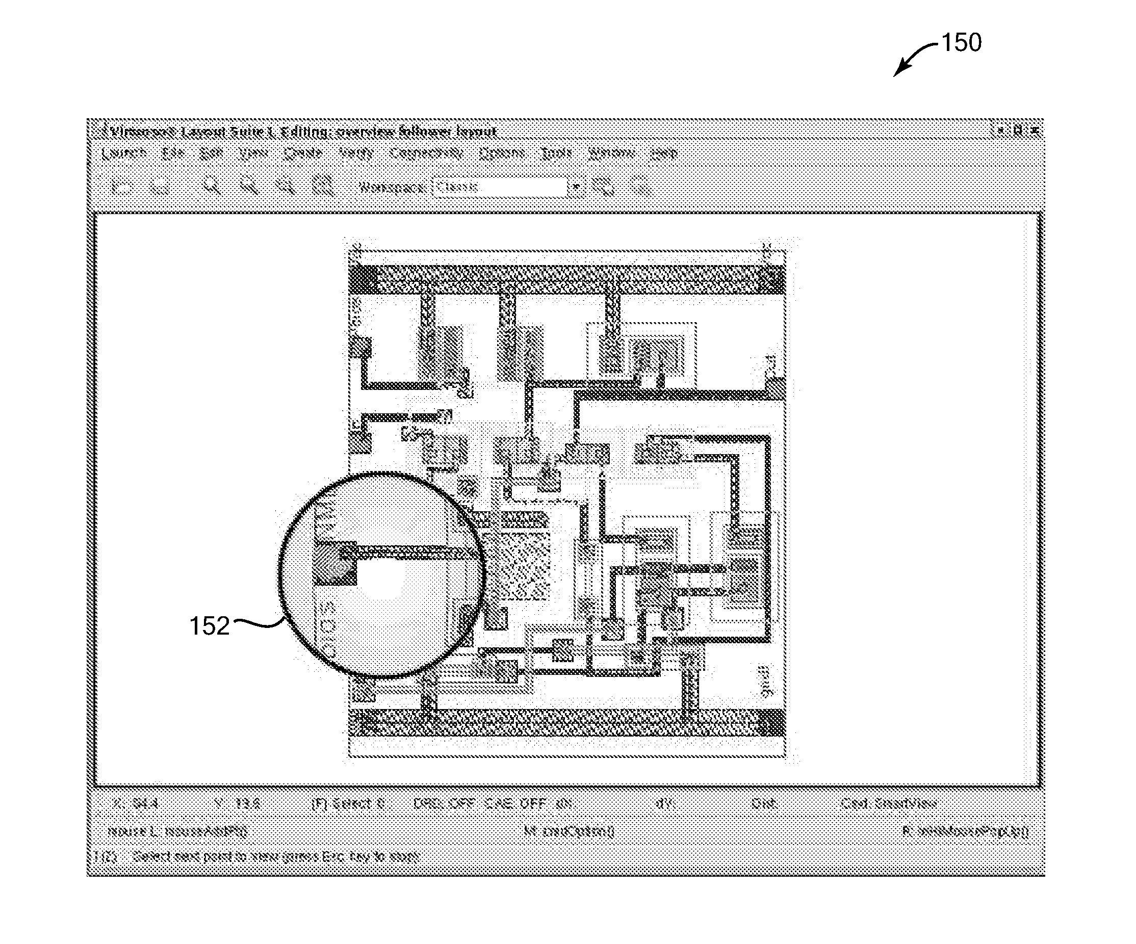 Method and system for viewing and editing an image in a magnified view