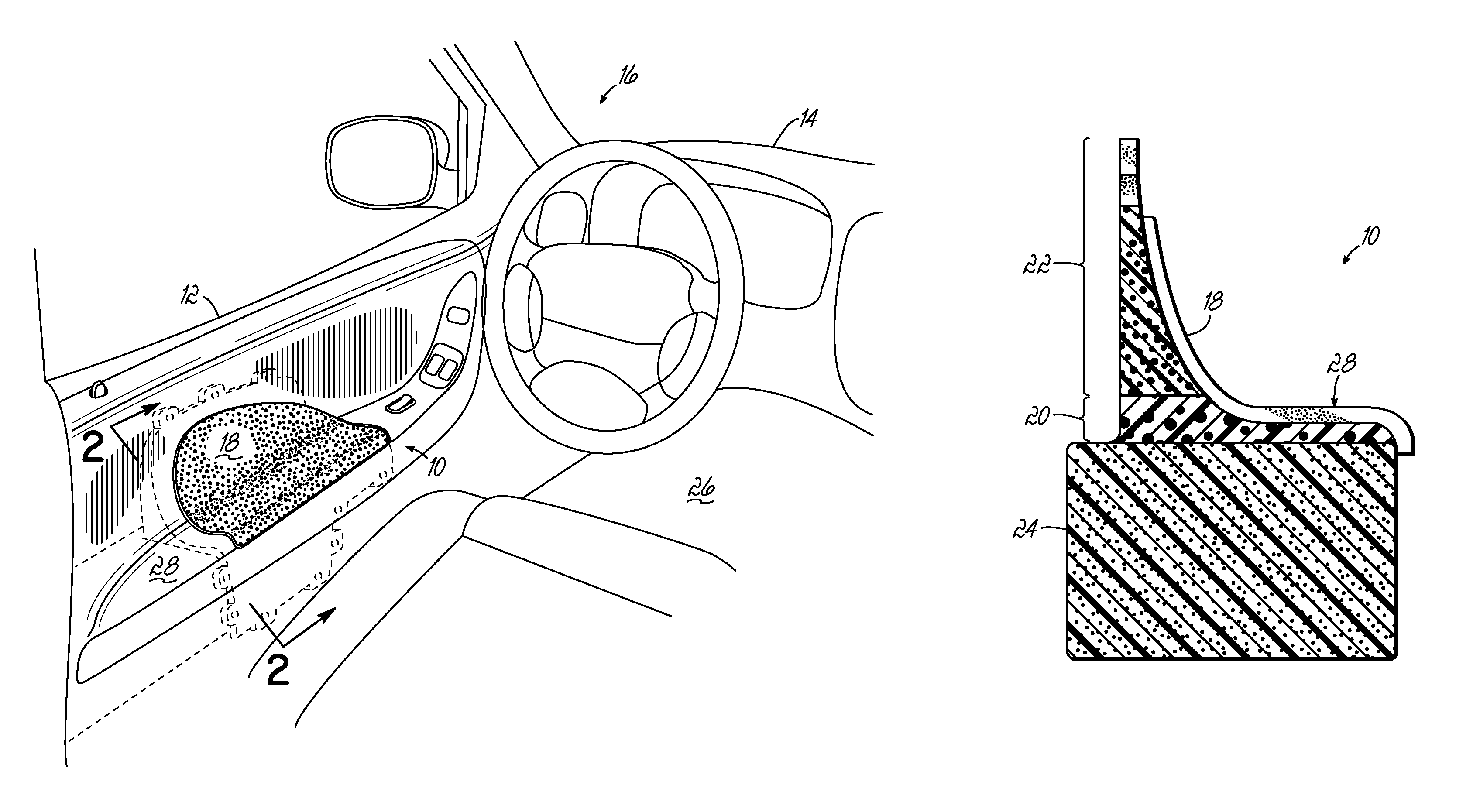 Door trim panel with dual density bolster armrest and integrated components