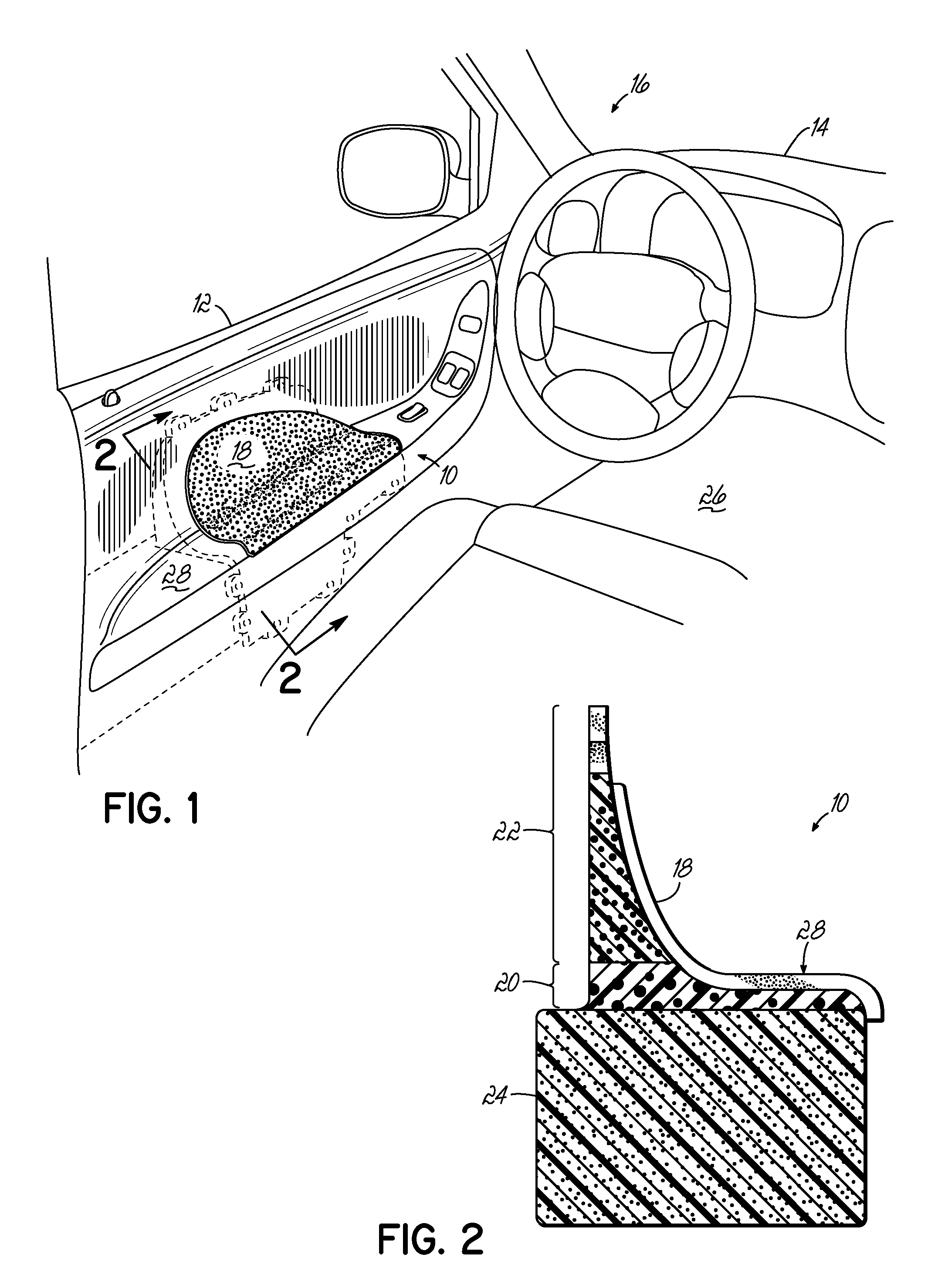 Door trim panel with dual density bolster armrest and integrated components