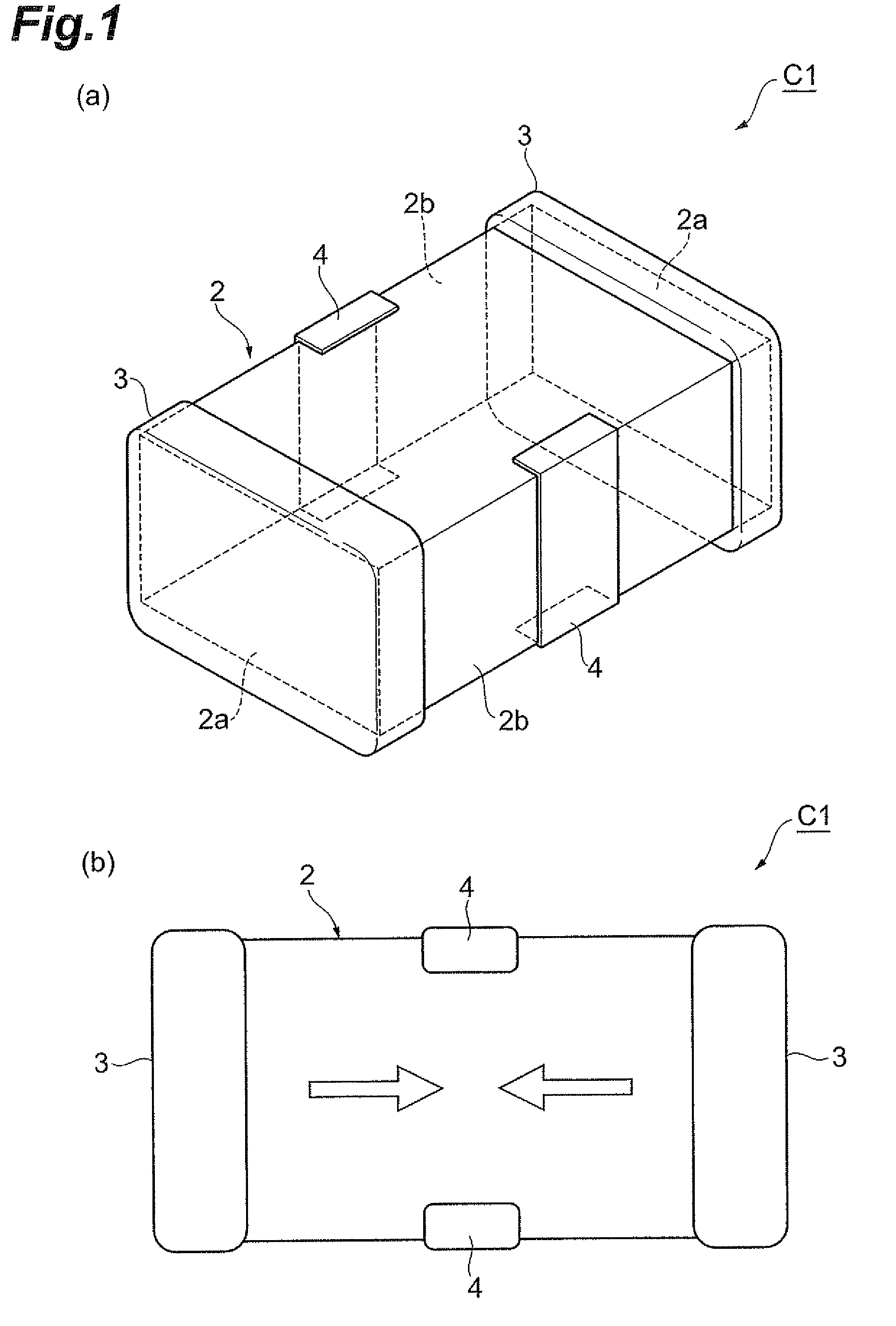 Feedthrough capacitor mounted structure