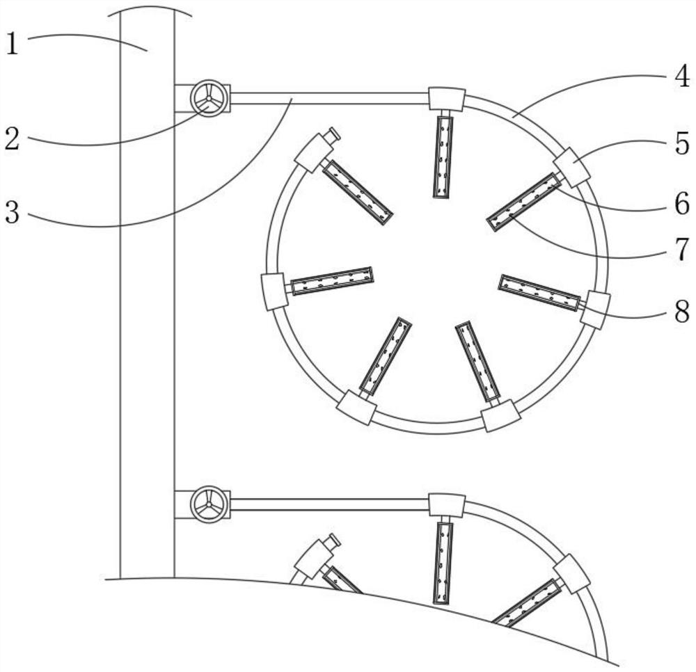 Novel drip irrigation structure for greenhouse planting