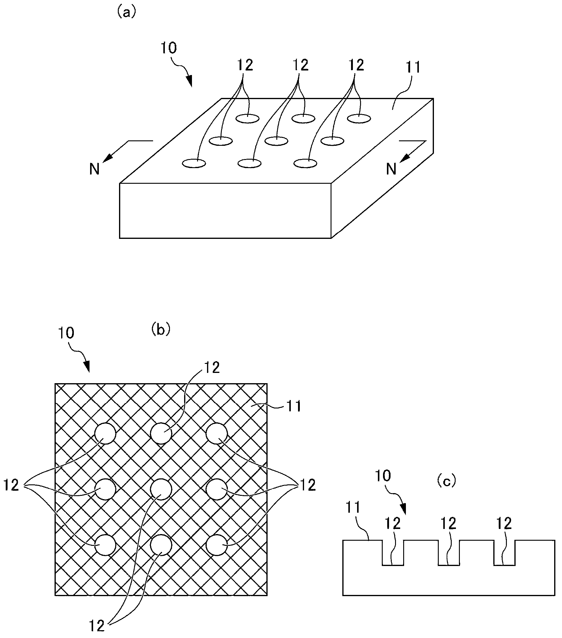 Insert molded body and radiation structure