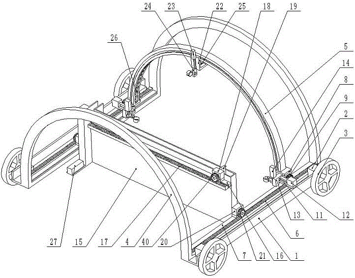 Intelligent vegetable greenhouse framework installing robot