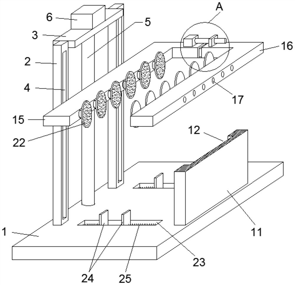 Polishing device for plate